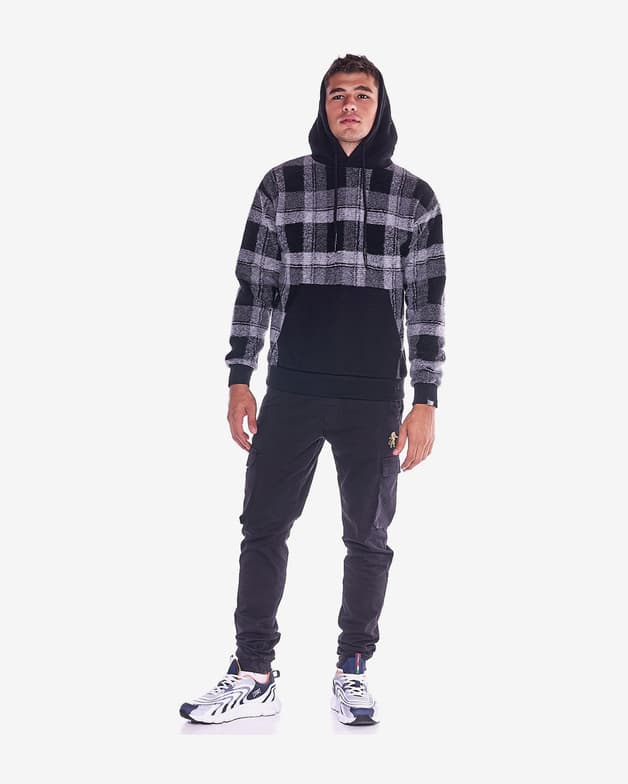 Sudadera con capucha Leone 1947 Tartan Work Leisure gris claro negro - #2