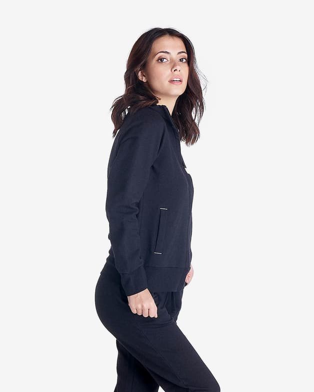 Sudadera Leone 1947 Basic Full Zip negro mujer - #5