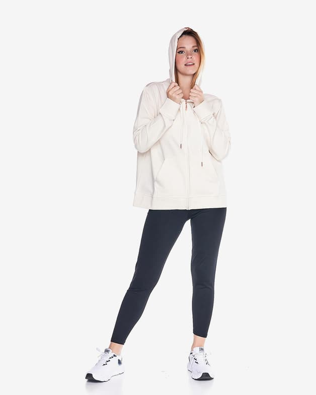 Sudadera con capucha Leone 1947 Active Zone Full Zip blanco mujer - #2