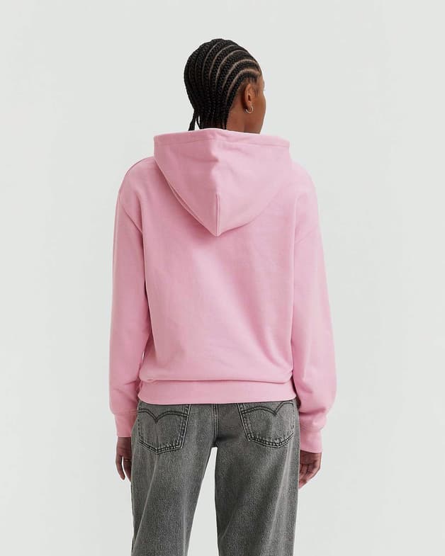 Sudadera con capucha Levi's Graphic Standard rosa blanco mujer - #3
