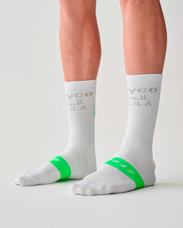 Calcetines Team Jayco AlUla 2025 blanco verde - #2