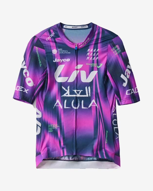 Maillot Team Liv AlUla Jayco Pro Air GreenEDGE 2025 manga corta violeta mujer - #1