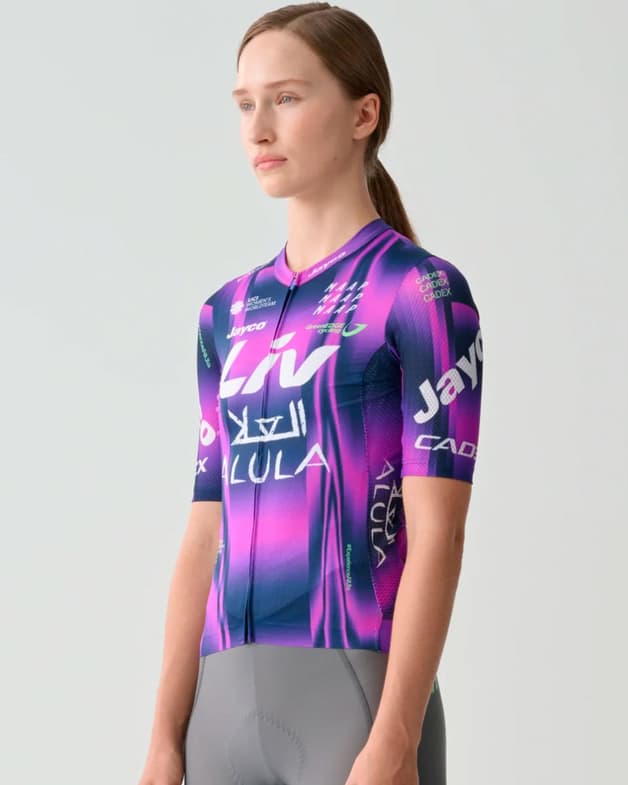 Maillot Team Liv AlUla Jayco Pro Air GreenEDGE 2025 manga corta violeta mujer - #2