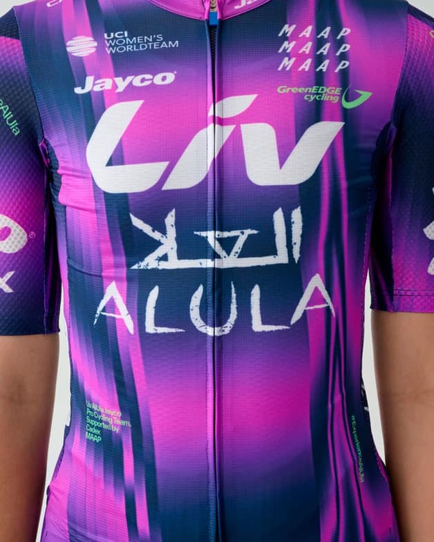 Maillot Team Liv AlUla Jayco Pro Air GreenEDGE 2025 manga corta violeta mujer - #3