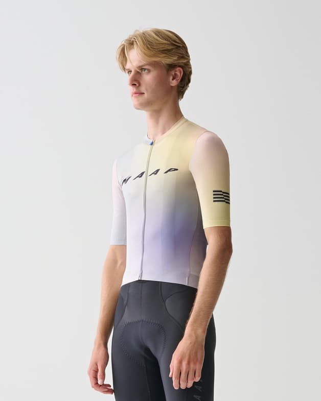 Maillot MAAP Blurred Out Pro Hex 2.0 manga corta amarillo violeta - #2