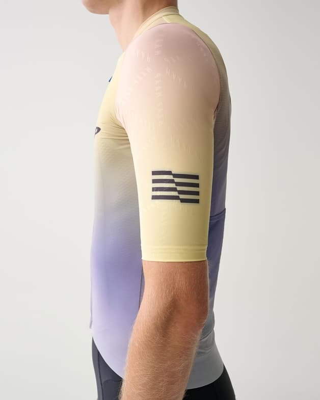 Maillot MAAP Blurred Out Pro Hex 2.0 manga corta amarillo violeta - #5