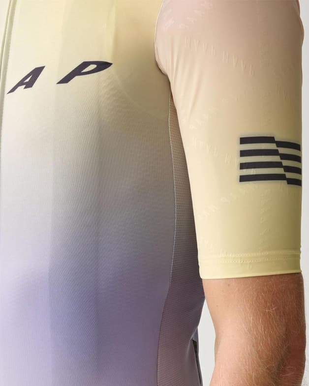 Maillot MAAP Blurred Out Pro Hex 2.0 manga corta amarillo violeta - #6