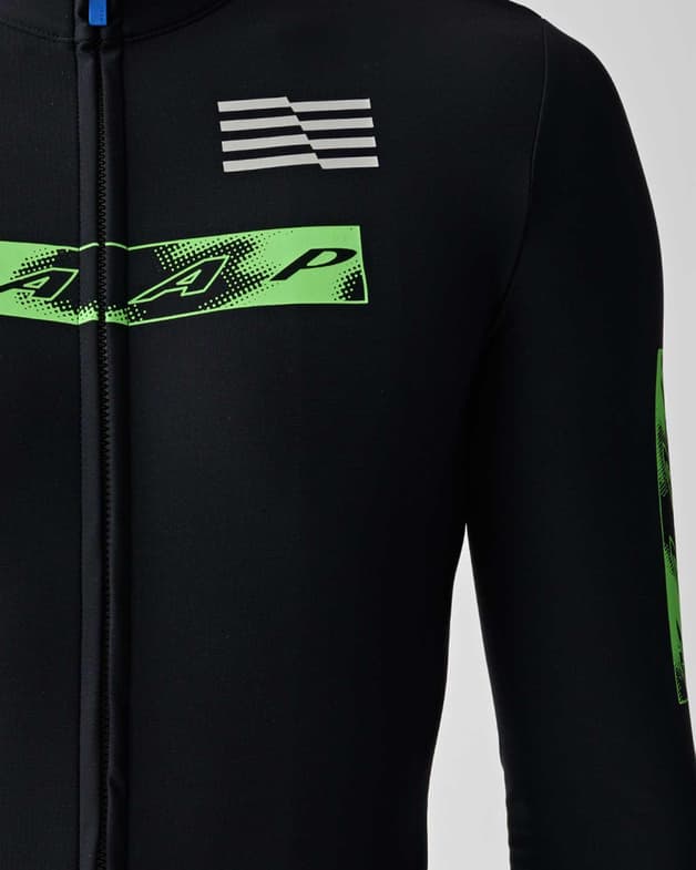 Cykeltrøje MAAP X Lifeplus-Wahoo Thermal langærmet sort grøn - #4