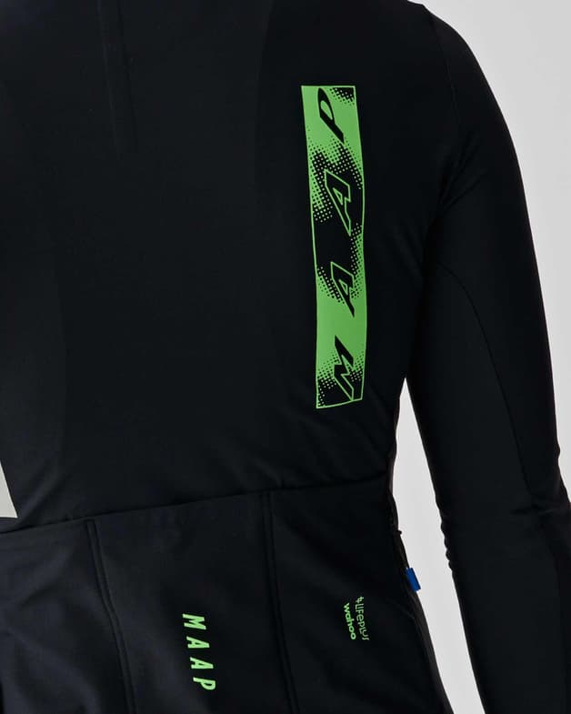 Cykeltrøje MAAP X Lifeplus-Wahoo Thermal langærmet sort grøn - #5