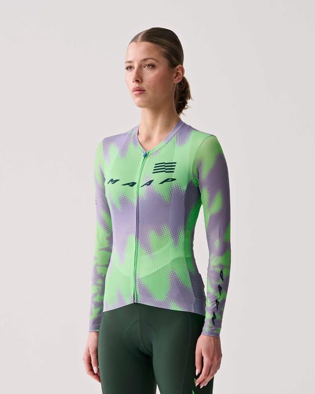 MAAP X Lifeplus-Wahoo 2024 Pro Air 2.0 langærmet cykeltrøje grøn lilla dame - #2
