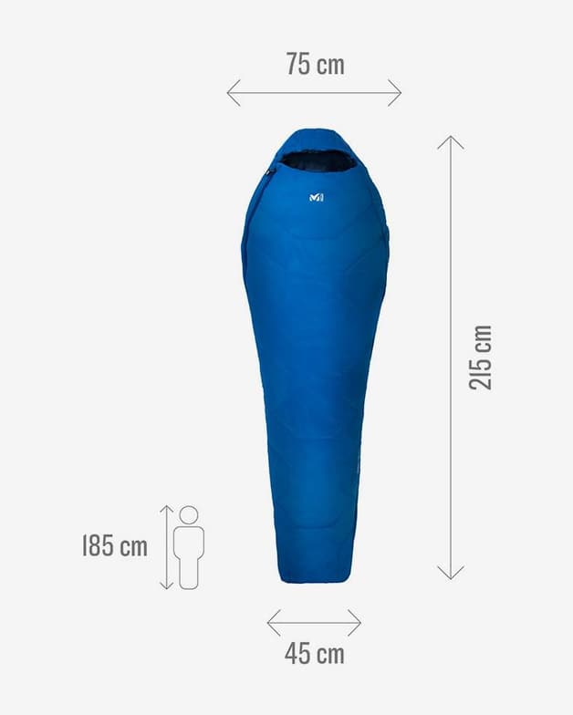 Saco de dormir Millet Baikal 750 Regular 10C azul eléctrico - #4