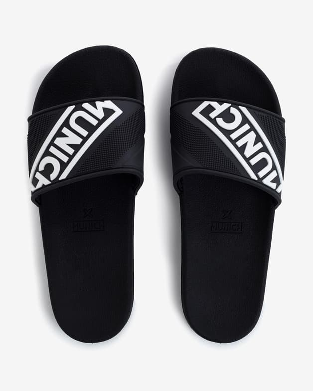 Chanclas Munich Slides negro blanco - #2