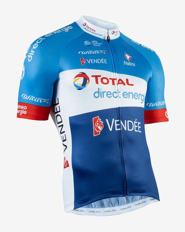Maillot Team Total Direct Energie 2019 manga corta azul - #1
