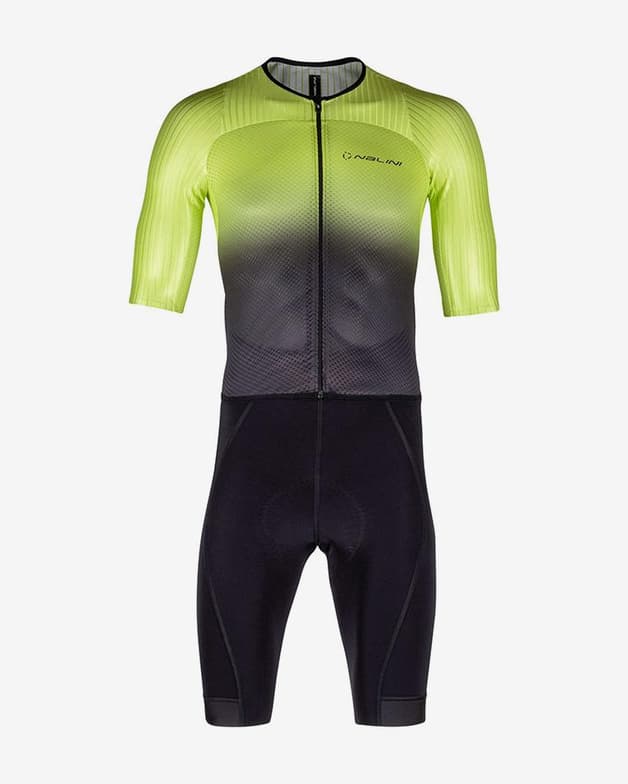 Traje integral Nalini Bas Ergo Suit corto verde fluor negro - #1