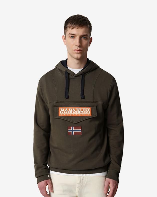 Sudadera con capucha Napapijri Burgee Summer 3 verde - #3