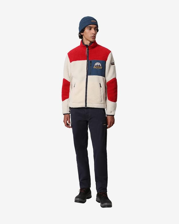 Sudadera Napapijri Yupik 2 Full Zip rojo blanco - #2