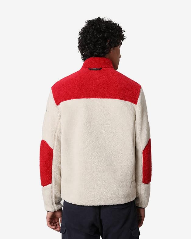 Sudadera Napapijri Yupik 2 Full Zip rojo blanco - #4