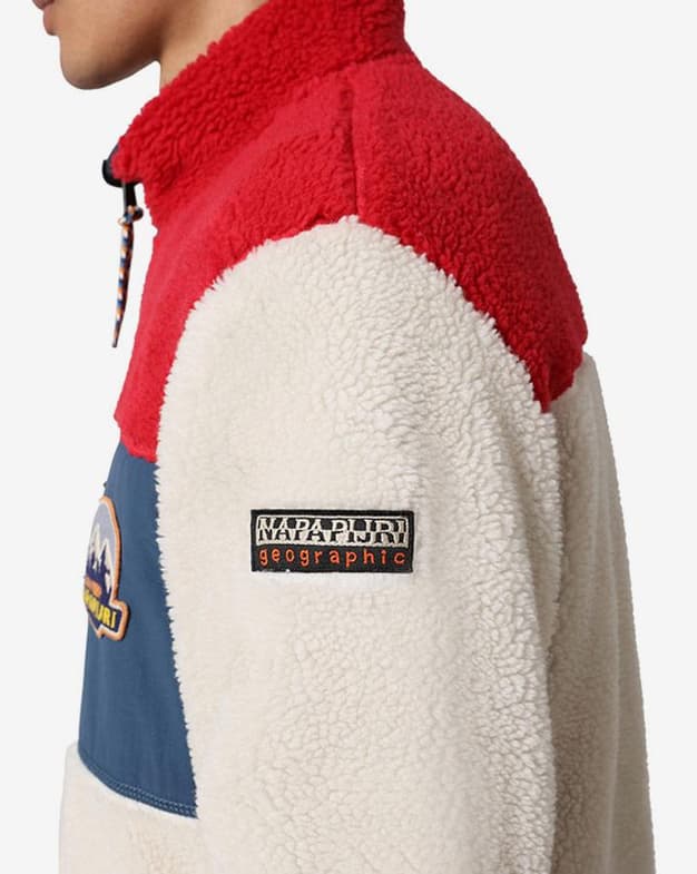 Sudadera Napapijri Yupik 2 Full Zip rojo blanco - #7