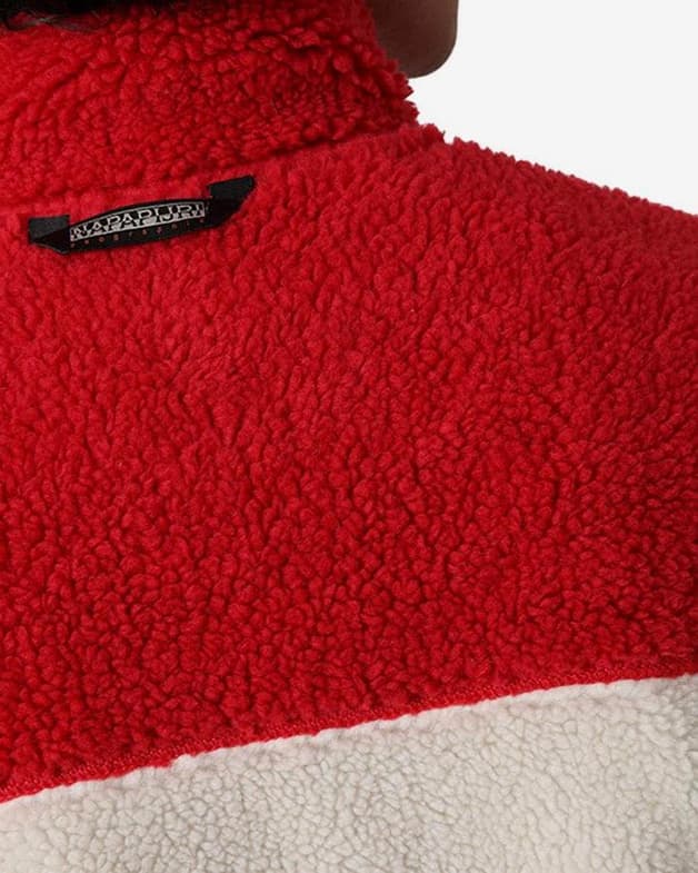 Sudadera Napapijri Yupik 2 Full Zip rojo blanco - #8