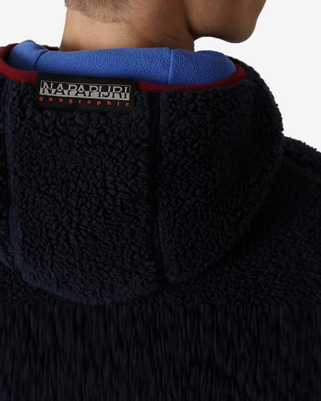 Sudadera con capucha Napapijri Yupik 2 Full Zip azul claro oscuro granate - #8