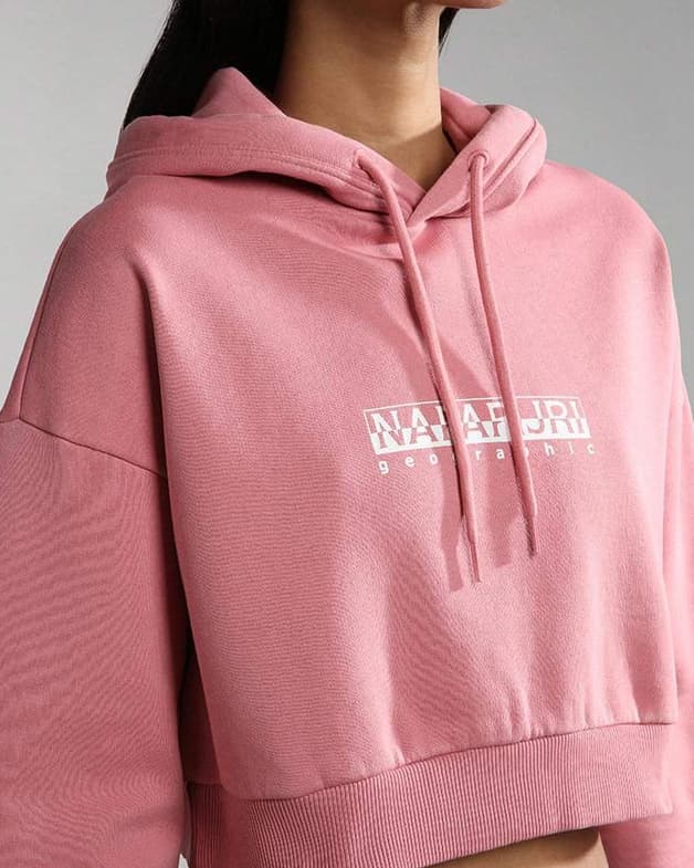 Sudadera con capucha Napapijri Box Crop 2 rosa mujer - #5