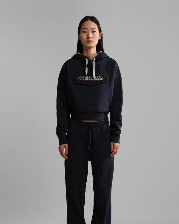 Sudadera con capucha Napapijri Burgee Crop azul oscuro mujer - #5