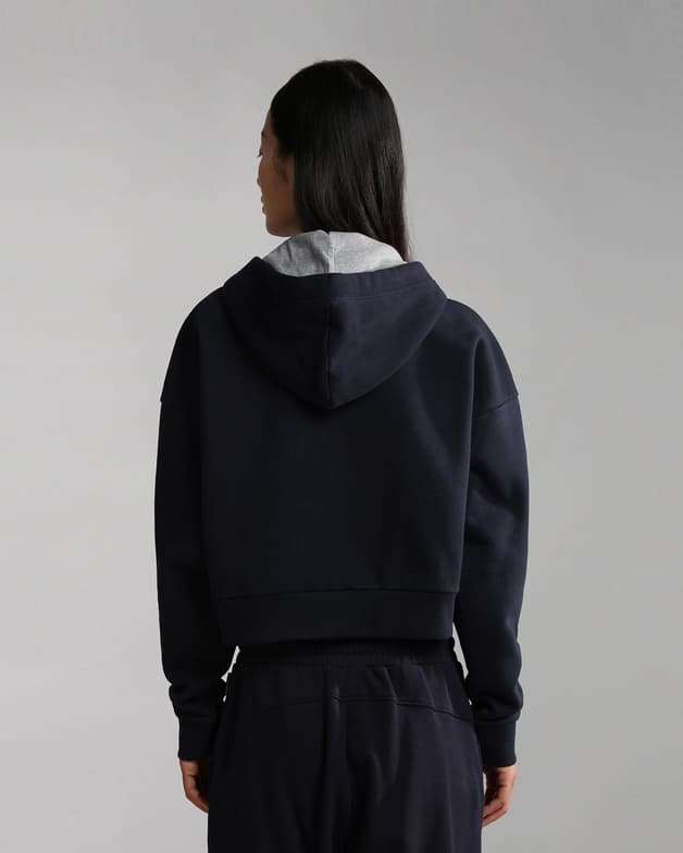Sudadera con capucha Napapijri Burgee Crop azul oscuro mujer - #4