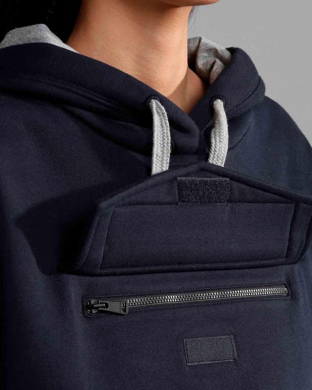 Sudadera con capucha Napapijri Burgee Crop azul oscuro mujer - #3