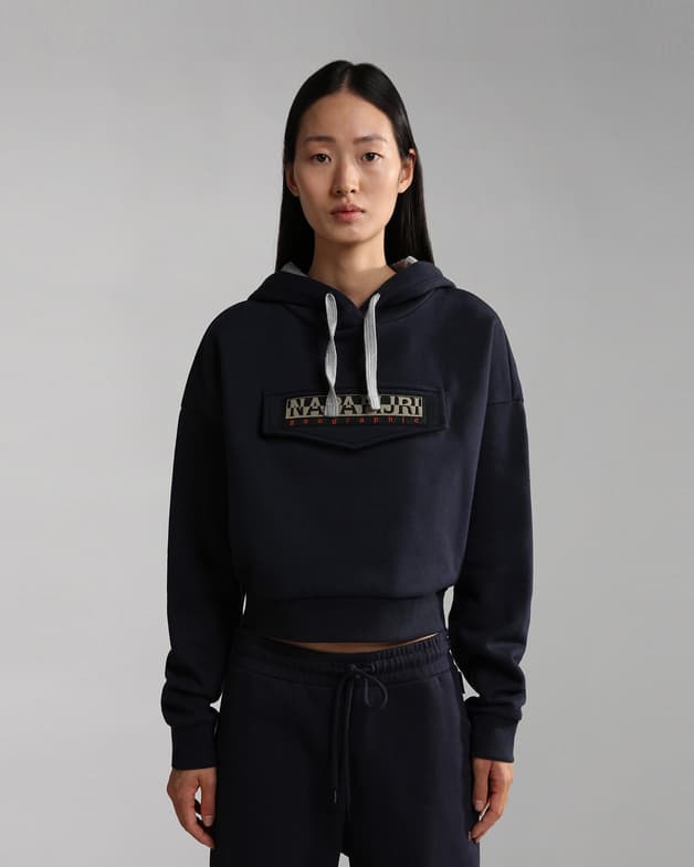 Sudadera con capucha Napapijri Burgee Crop azul oscuro mujer - #6