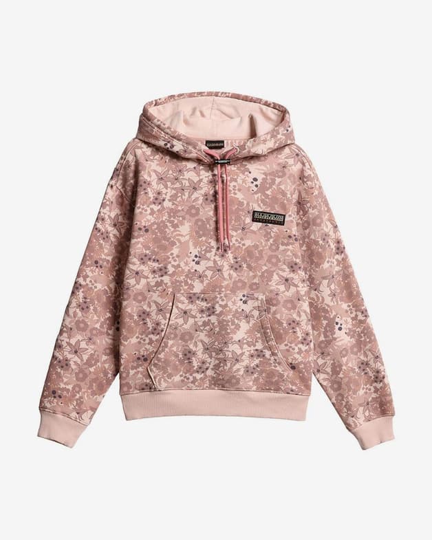 Sudadera con capucha Napapijri Earth AOP rosa mujer - #1