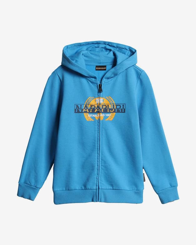 Sudadera con capucha Napapijri Cord Full Zip azul cielo infantil - #1