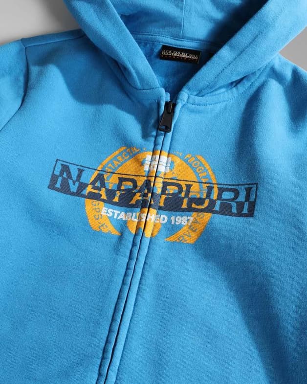 Sudadera con capucha Napapijri Cord Full Zip azul cielo infantil - #3