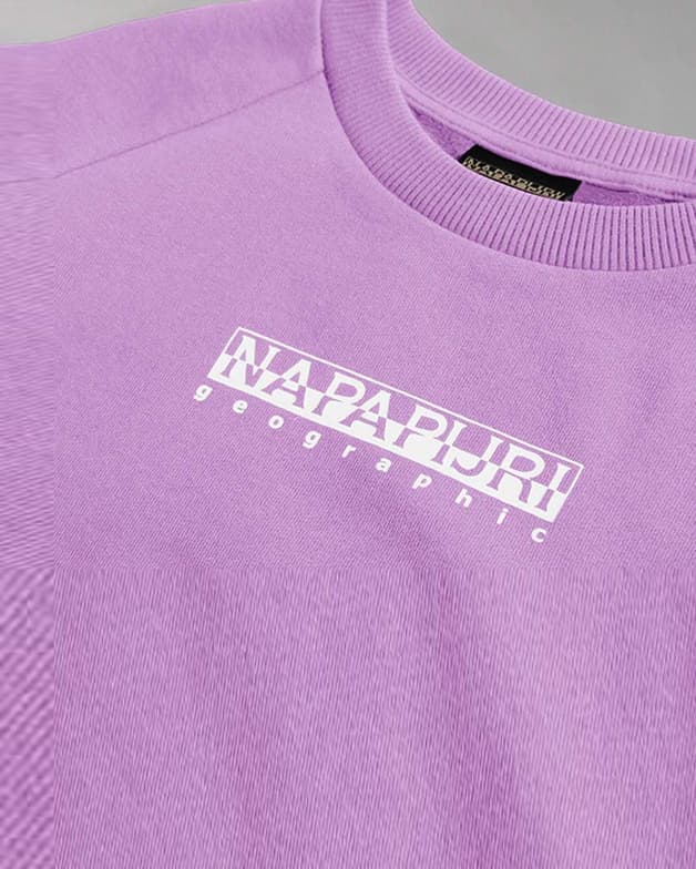 Sudadera Napapijri Box C lila blanco infantil - #3
