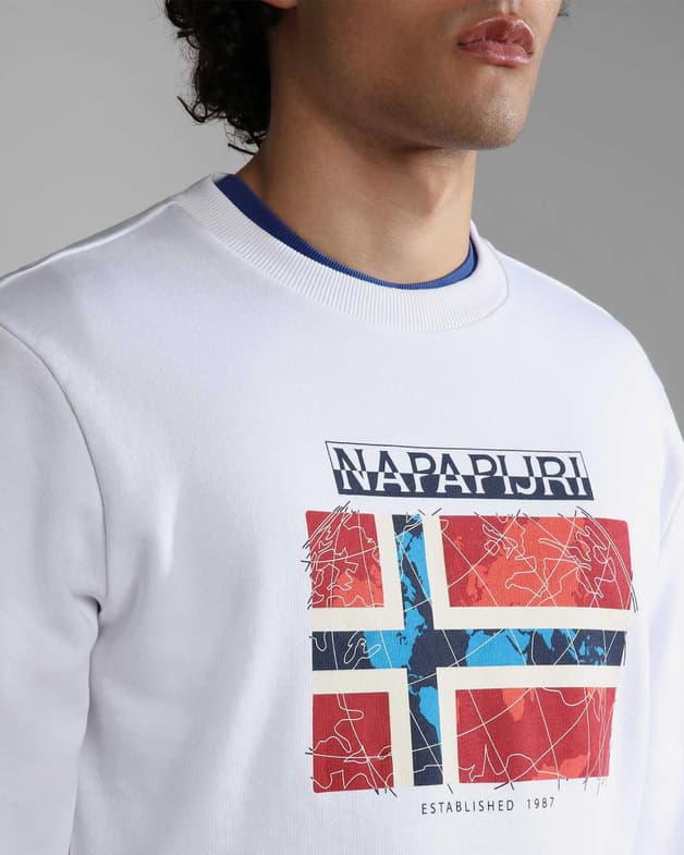 Sudadera Napapijri Guiro blanco rojo - #5