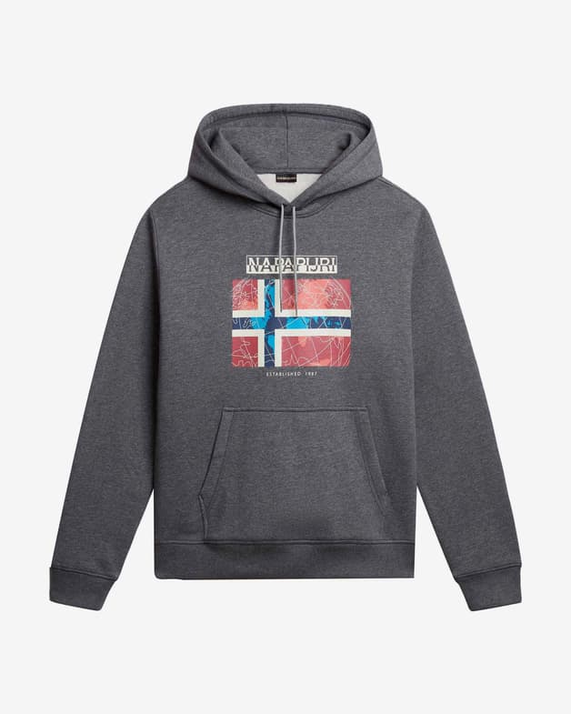 Sudadera con capucha Napapijri Guiro gris oscuro rojo - #1