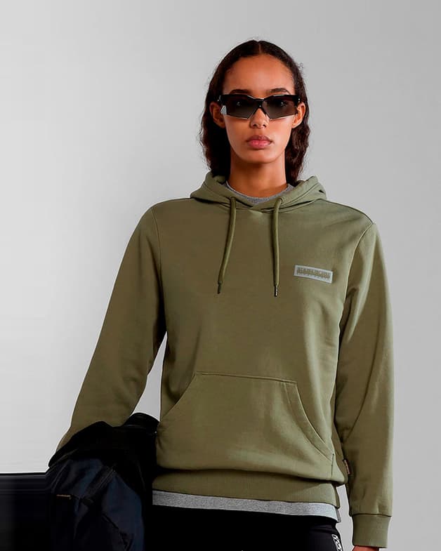 Sudadera con capucha Napapijri Iaato Summer verde liquen mujer - #6