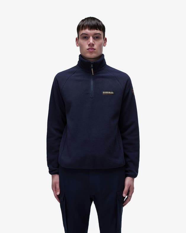 Forro polar Napapijri Argient Half Zip azul oscuro - #1