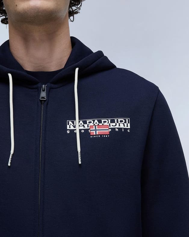Sudadera con capucha Napapijri Aylmer Full Zip azul oscuro blanco - #4