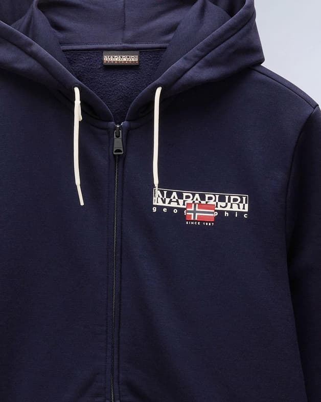 Sudadera con capucha Napapijri Aylmer Full Zip azul oscuro blanco - #6