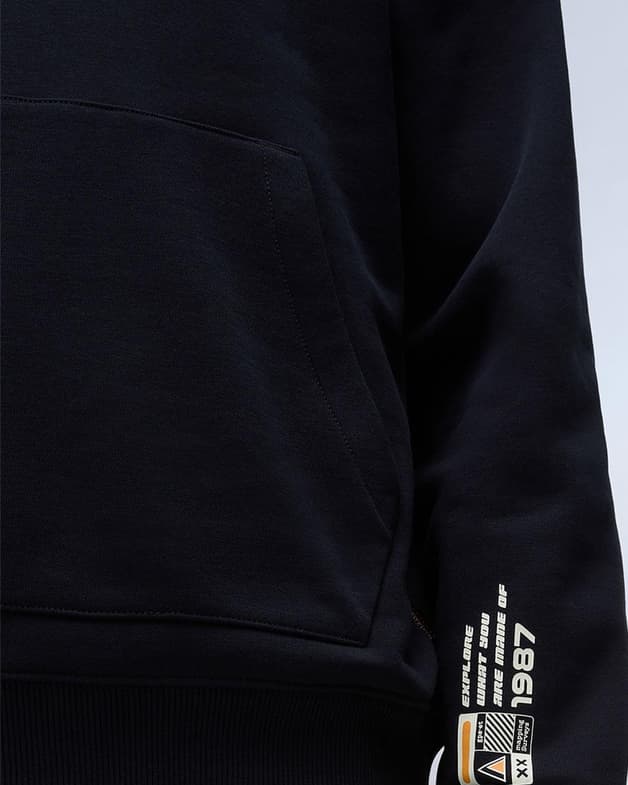 Sudadera con capucha Napapijri Glatt Half Zip negro puro naranja blanco - #4