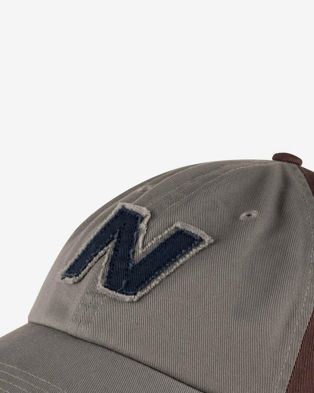 Gorra New Balance 6 Panel Color Block N Classic gris pizarra rojo oscuro - #3