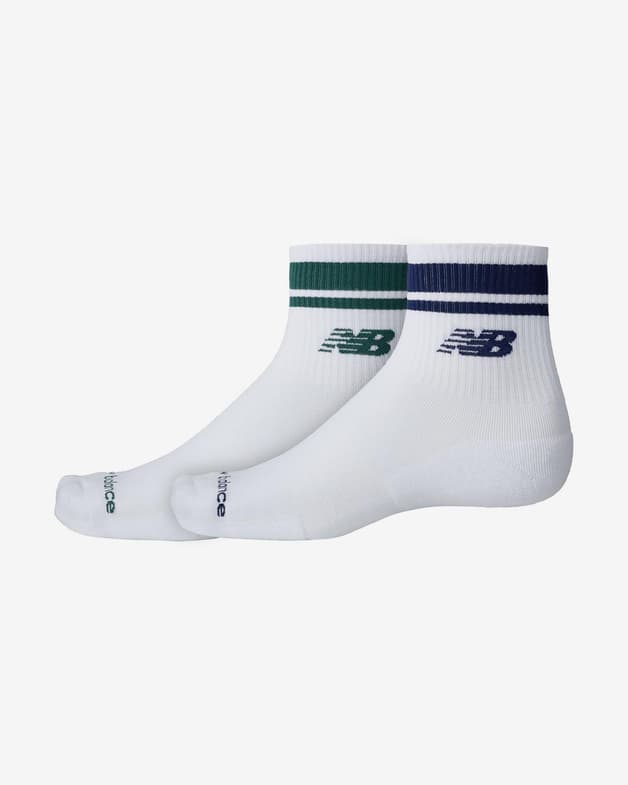 Calcetines New Balance Run Repreve blanco puro negro (2 pares) - #1