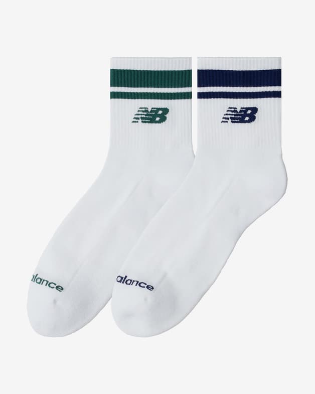 Calcetines New Balance Run Repreve blanco puro negro (2 pares) - #2