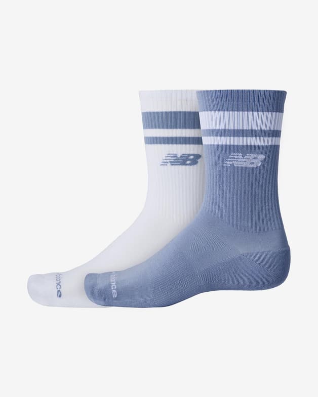 Calcetines New Balance Run Repreve Midcalf azul blanco puro (2 pares) - #1
