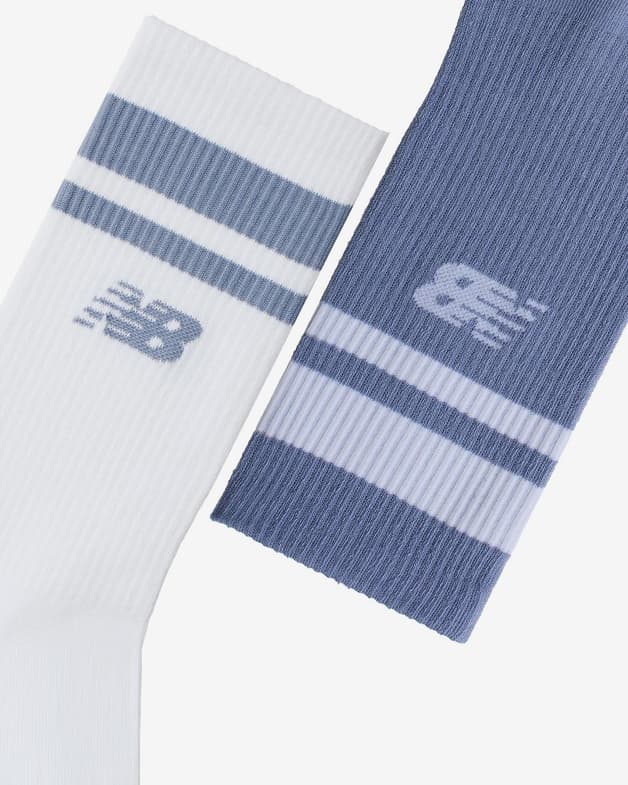 Calcetines New Balance Run Repreve Midcalf azul blanco puro (2 pares) - #3
