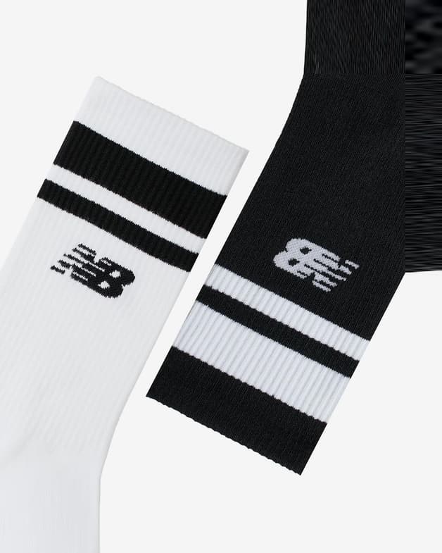 Calcetines New Balance Run Repreve Midcalf negro puro blanco (2 pares) - #3