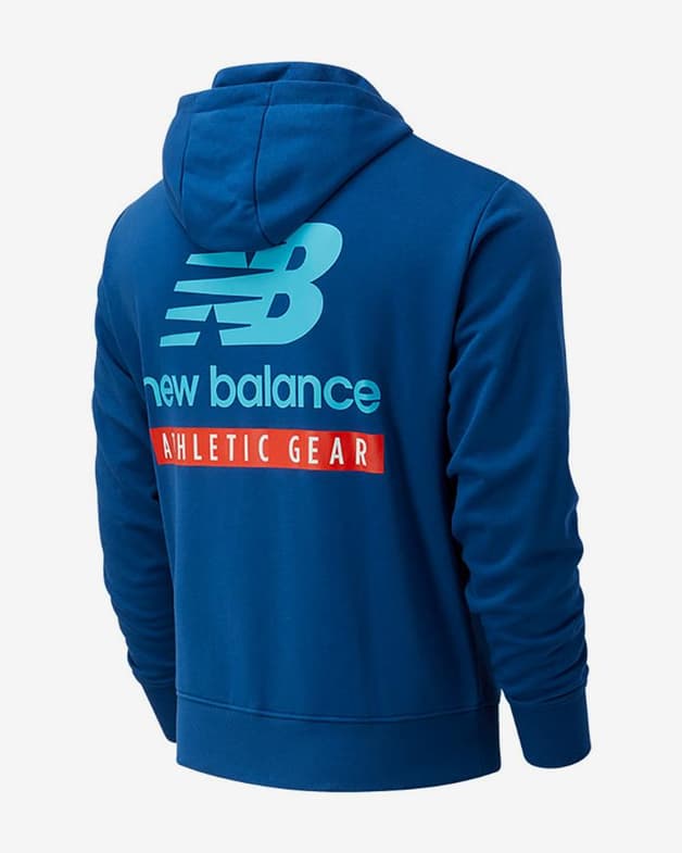 Sudadera con capucha New Balance Essentials Field Day azul marino - #2