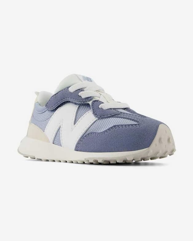 Zapatillas New Balance 327 Hook & Loop gris azulado blanco bebé - #4