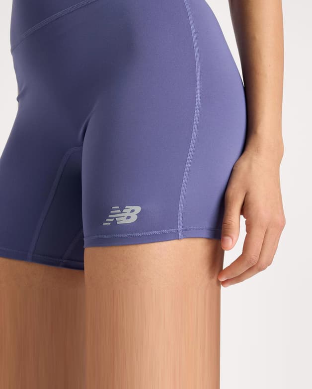 Malla corta New Balance Script High Rise lila mujer - #6