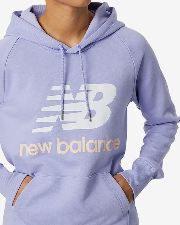 Sudadera con capucha New Balance Essentials lila blanco mujer - #4